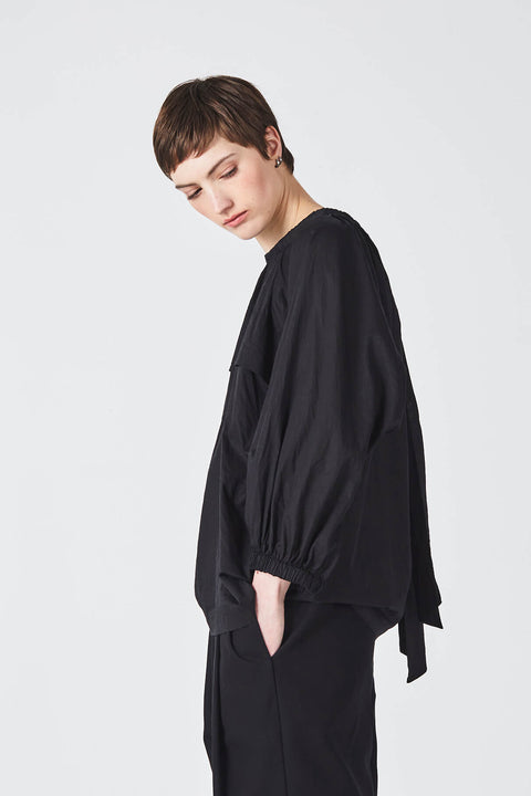 Julia Fong Sweet Devotion Reversible Blouse in Black Cotton
