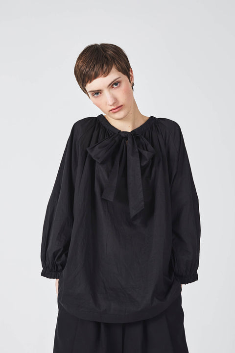 Julia Fong Sweet Devotion Reversible Blouse in Black Cotton
