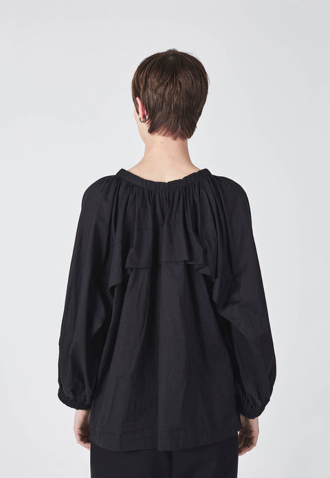 Julia Fong Sweet Devotion Reversible Blouse in Black Cotton