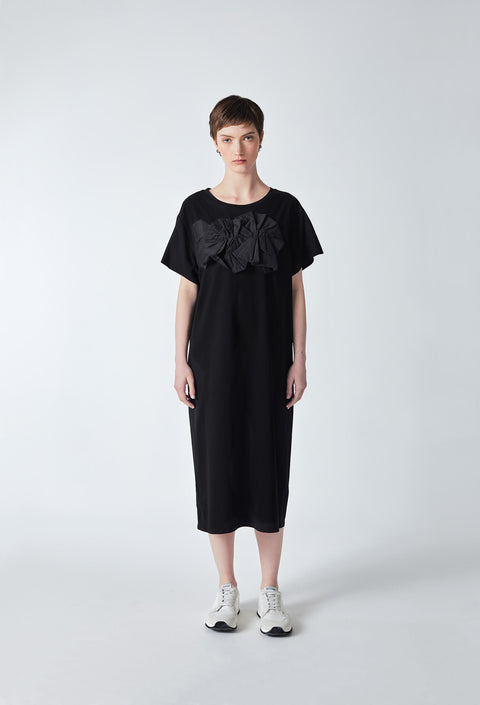 Julia Fong In Motion Black Cotton Tshirt Dress