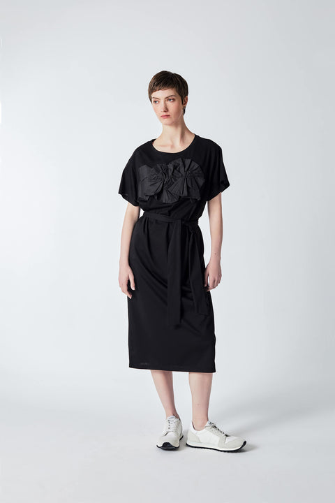 Julia Fong In Motion Black Cotton Tshirt Dress