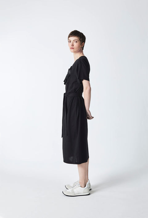 Julia Fong In Motion Black Cotton Tshirt Dress