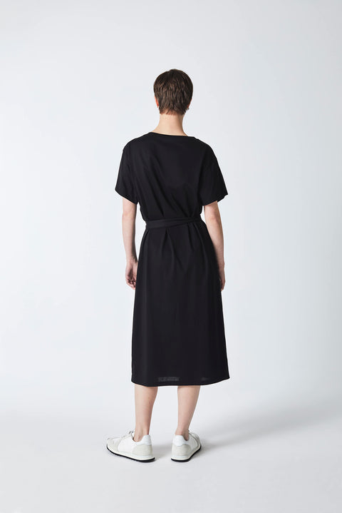 Julia Fong In Motion Black Cotton Tshirt Dress