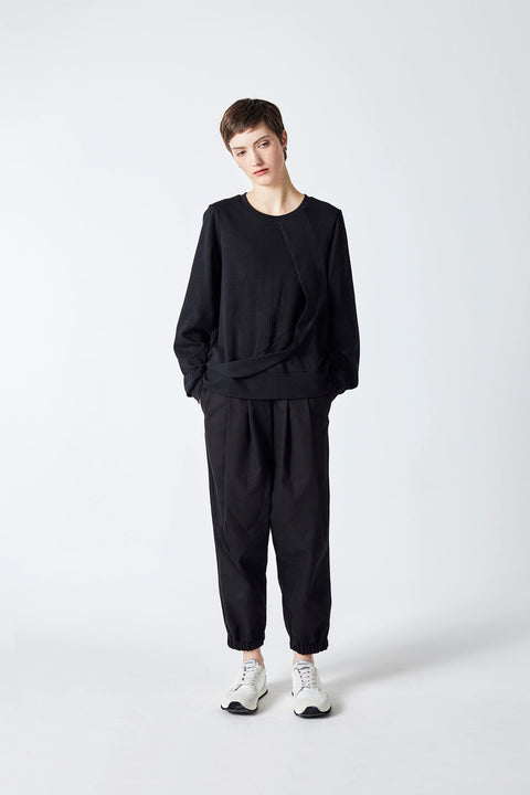 Julia Fong Kiki Panelled Black Jumper
