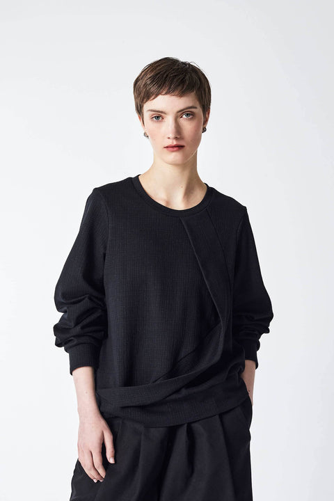 Julia Fong Kiki Panelled Black Jumper