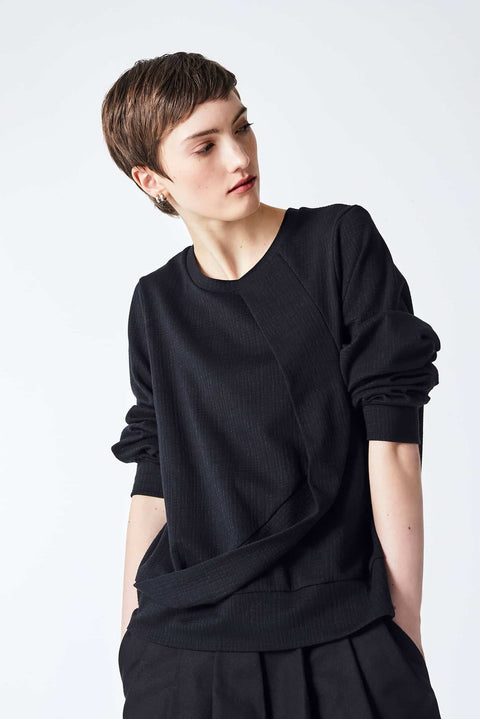Julia Fong Kiki Panelled Black Jumper