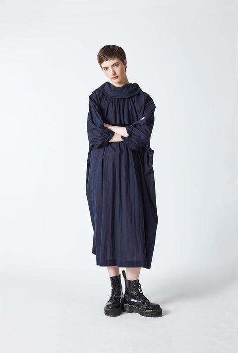Julia Fong Sweetness and Light Shirt Dress in Navy Cotton