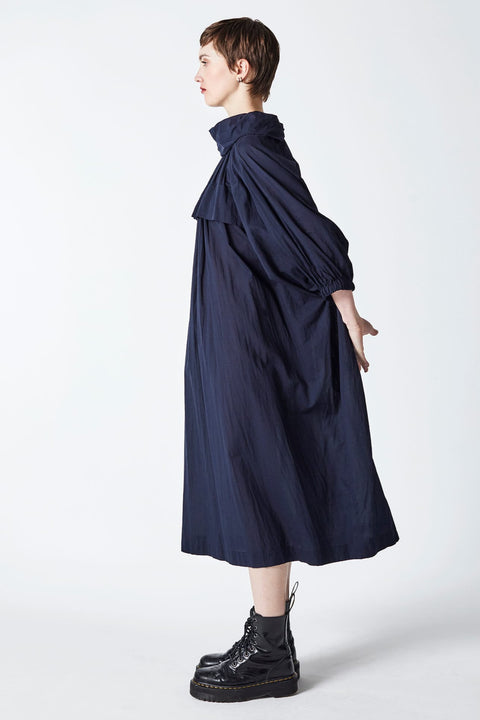 Julia Fong Sweetness and Light Shirt Dress in Navy Cotton