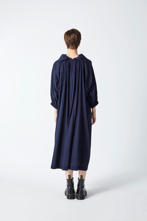 Julia Fong Sweetness and Light Shirt Dress in Navy Cotton