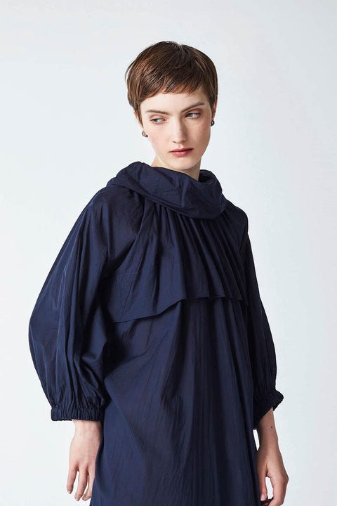 Julia Fong Sweetness and Light Shirt Dress in Navy Cotton