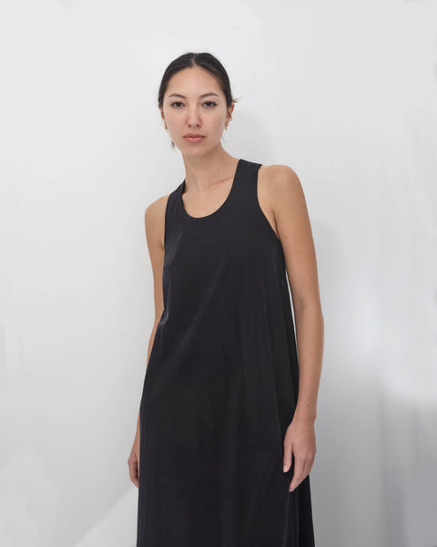 Julia Fong Poet Dress Washed Black