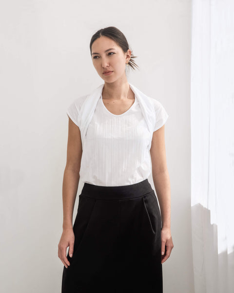 Julia Fong Promises Top White Bow Blouse