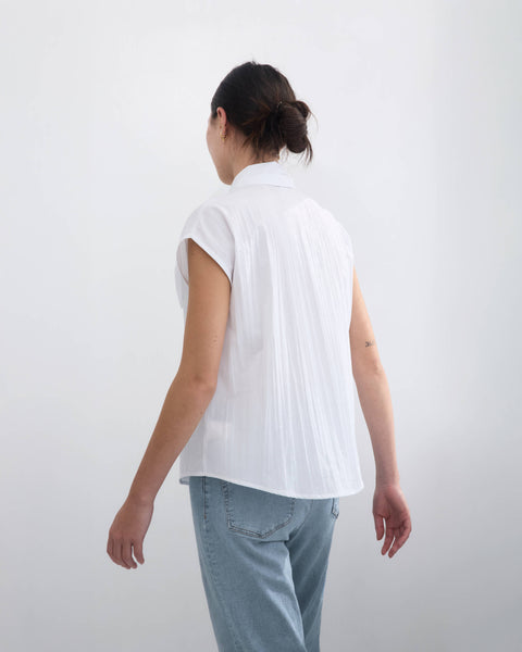 Julia Fong Promises Top White Bow Blouse