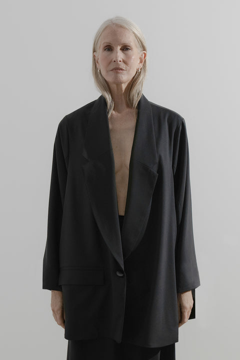James Brown Soft Blazer in Wool Suiting