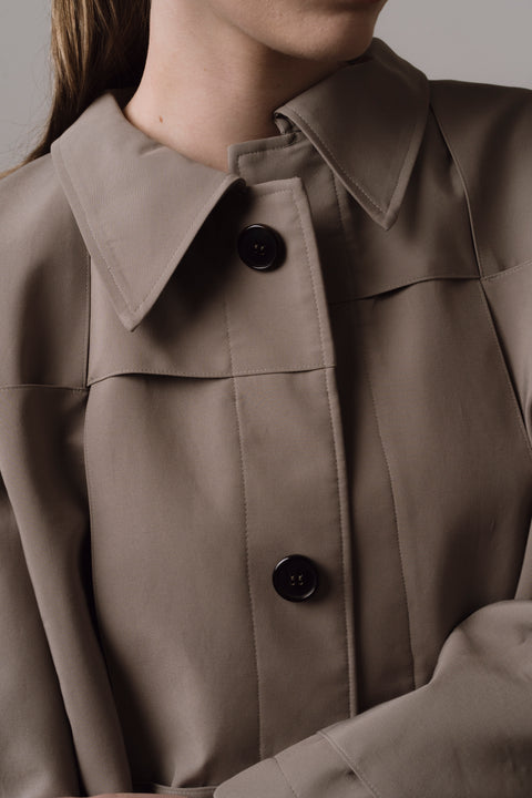 Woven Coat | Taupe 12