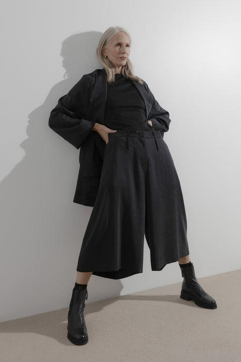 James Brown Soft Blazer and Long Line Shorts in Silk Linen