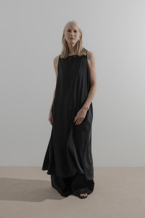 James Brown Silk Shift Dress