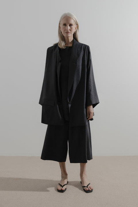 James Brown Silk Linen Blazer
