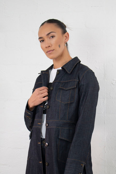 Longline Jacket | Indigo