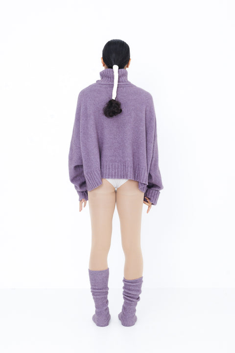 Lela Jacobs Lavender Possum Turtleneck Jumper
