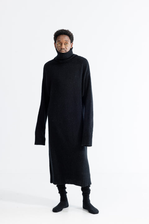 Lela Jacobs Black Possum Maxi Dress