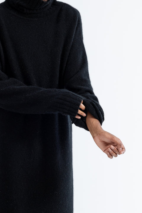 Lela Jacobs Black Possum Maxi Dress