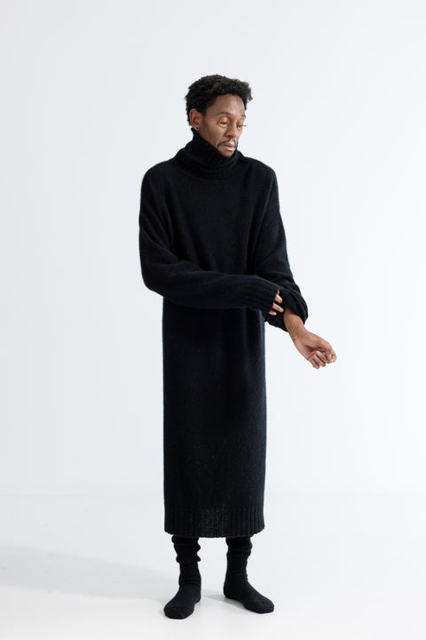 Lela Jacobs Black Possum Maxi Dress