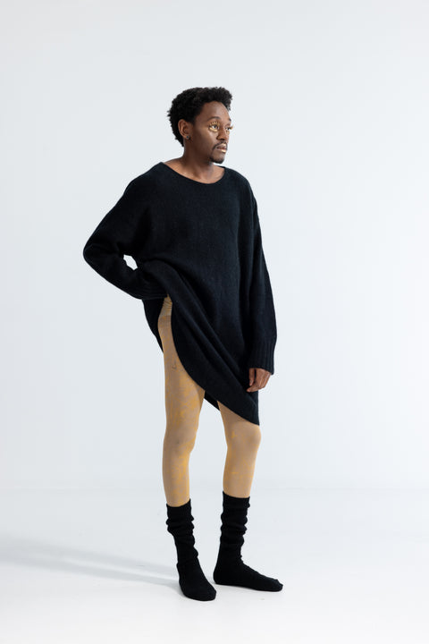 Lela Jacobs Black Possum Merino Long Jersey