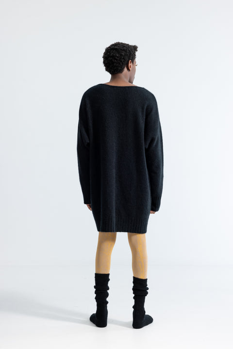 Lela Jacobs Black Possum Merino Long Jersey
