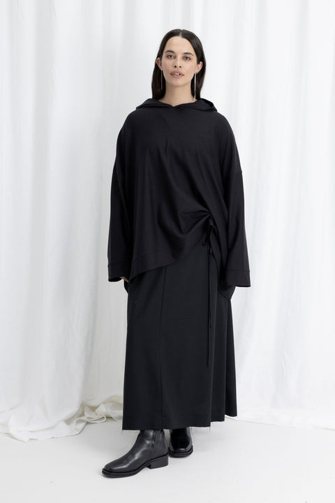 James Brown Adjustable Level Hoodie in Black