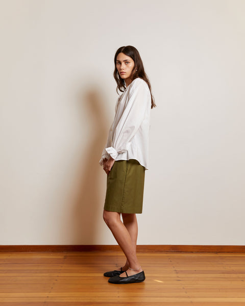 Mahsa Luna Blouse in White Cotton