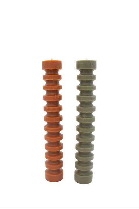 Tall Ridged Pillar | Olive