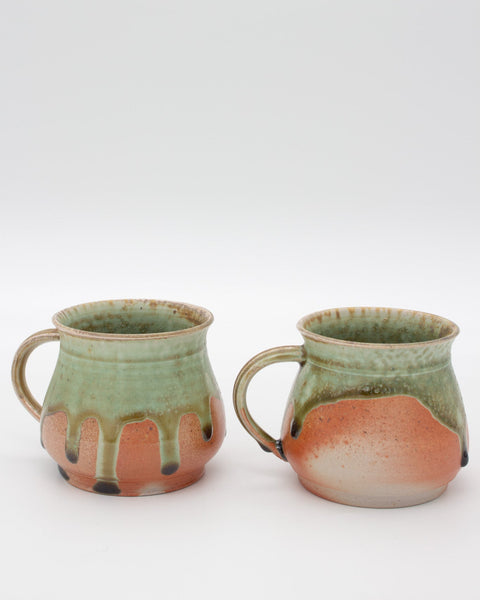 Julie Cromwell green and earth mugs
