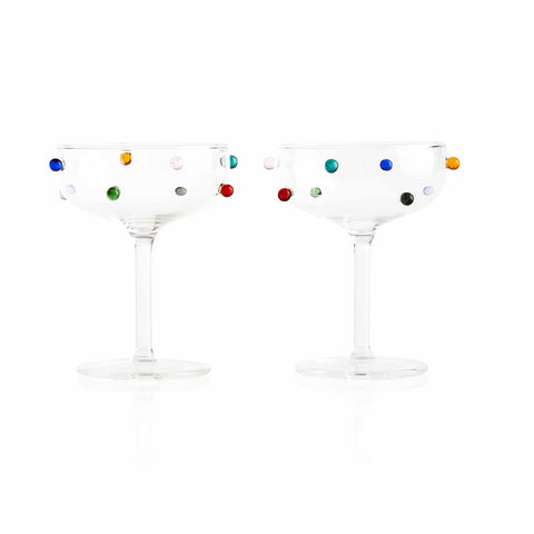 Champagne Glasses | Coloured Bubbles