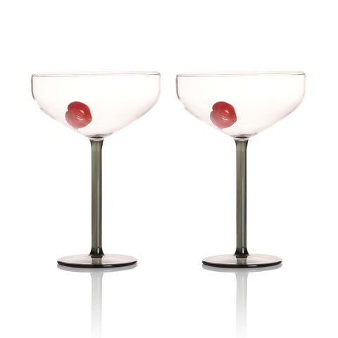 Maison Balzac Manhattan Cocktail Glass With Cherry