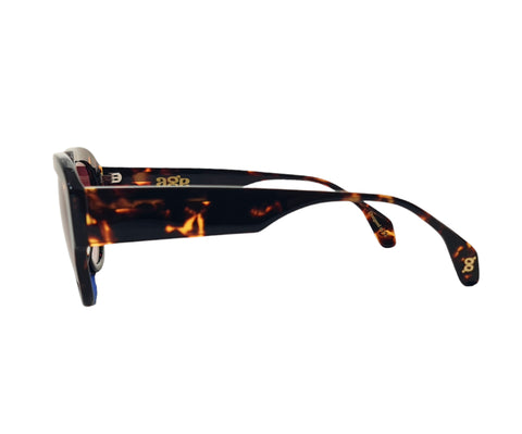 Age Eyewear Brown Tortoise Shell Round Lens Sunglasses