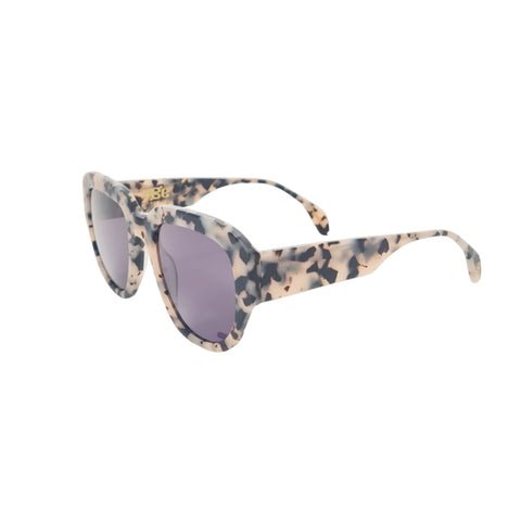 Age Eyewear Matt Milky Round Frame Sunglasses