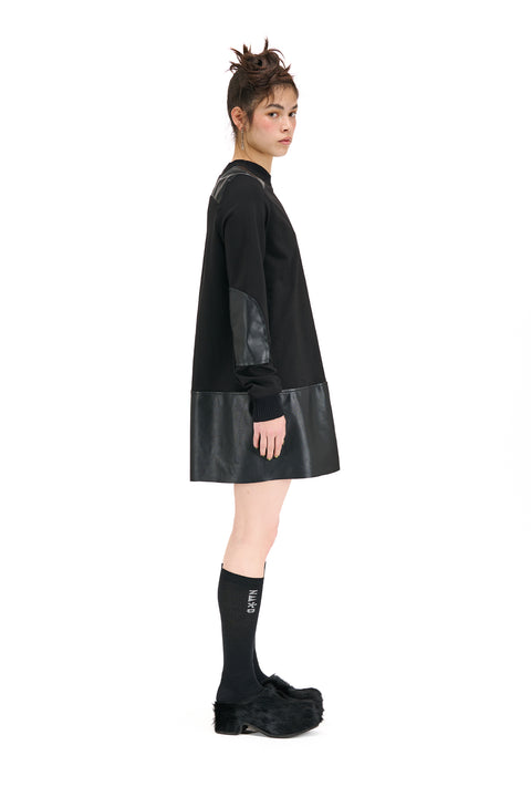Nom*d Blockout Tunic Black with Pleather Panels