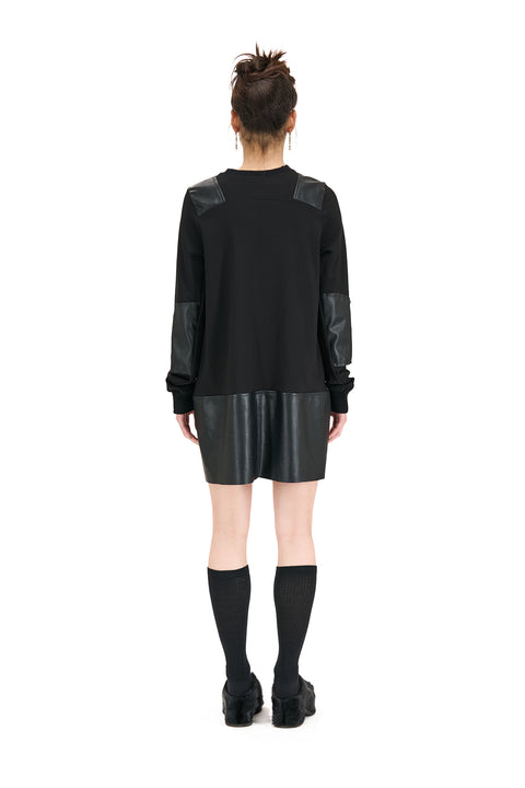 Nom*d Blockout Tunic Black with Pleather Panels