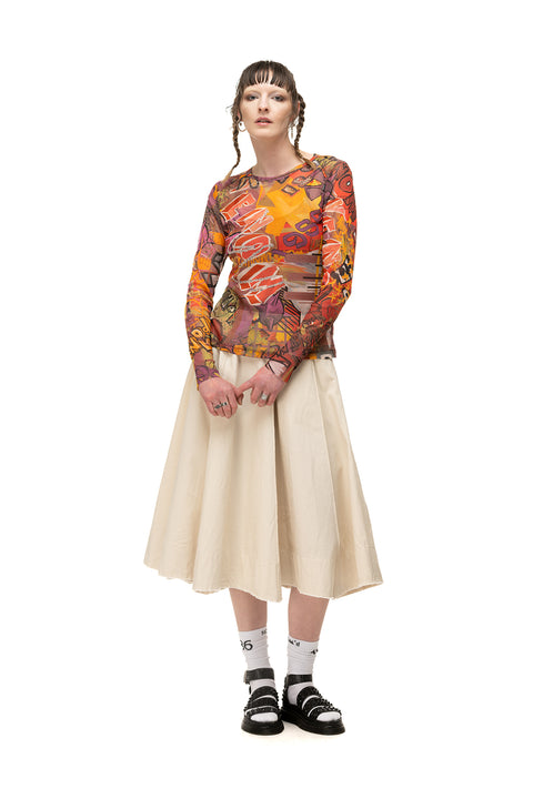 Nom*D Cotton Canvas Swing Skirt