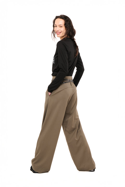 Nom*d celebration trouser dark taupe