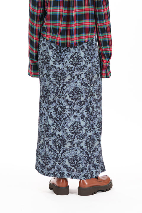 Nom*d Everytime Skirt in Anaglypta Blue Print