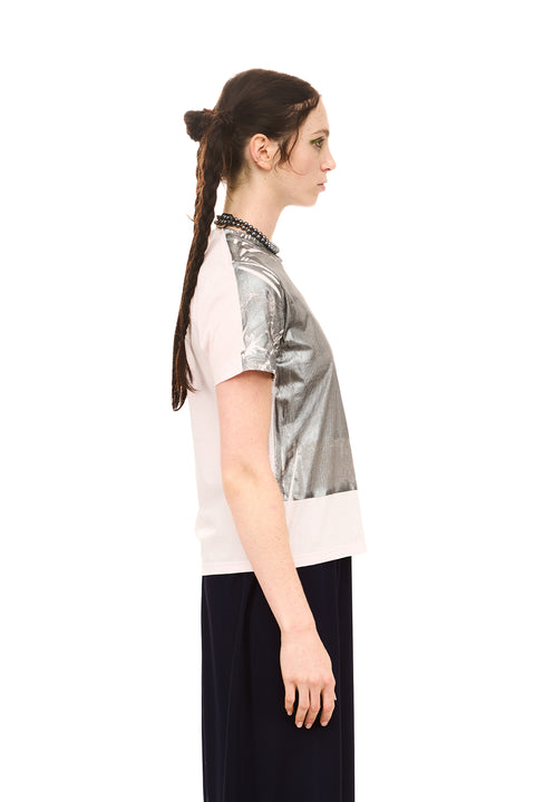 Nom*d Foiled Tee Pink and Silver