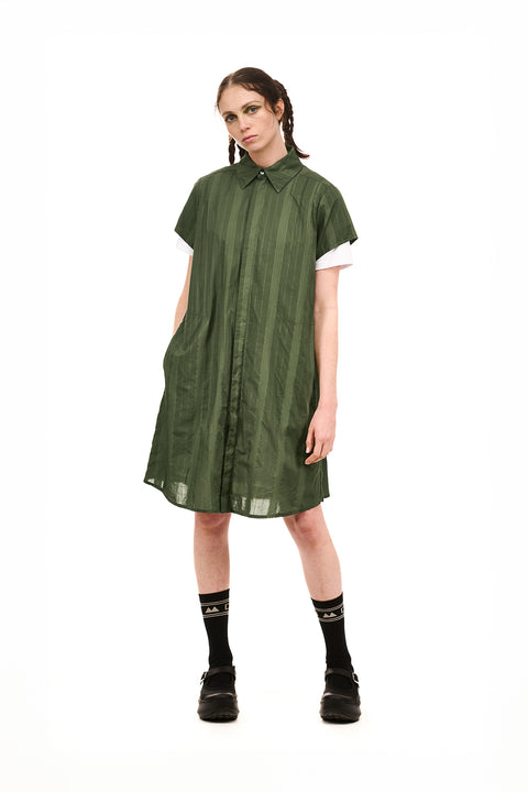 Nomd olive green shirt dress