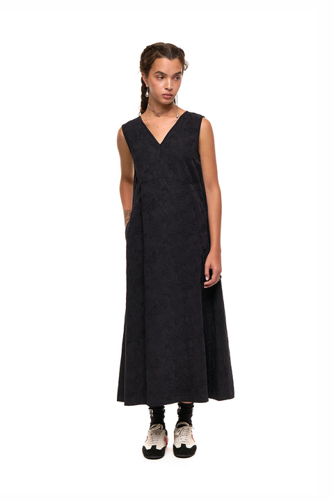 Nom*d Replay Dress Black Flower Jacquard