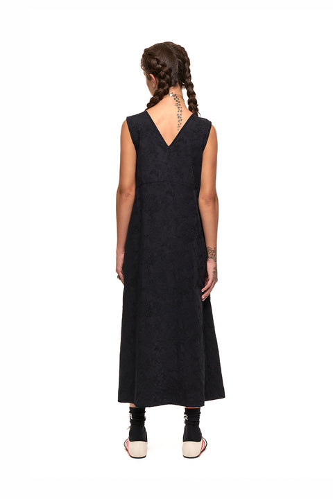 Nom*d Replay Dress Black Flower Jacquard