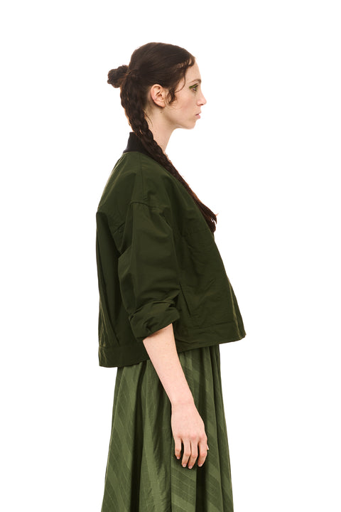 Nom*d Textbook Bomber Jacket Deep Forest Green