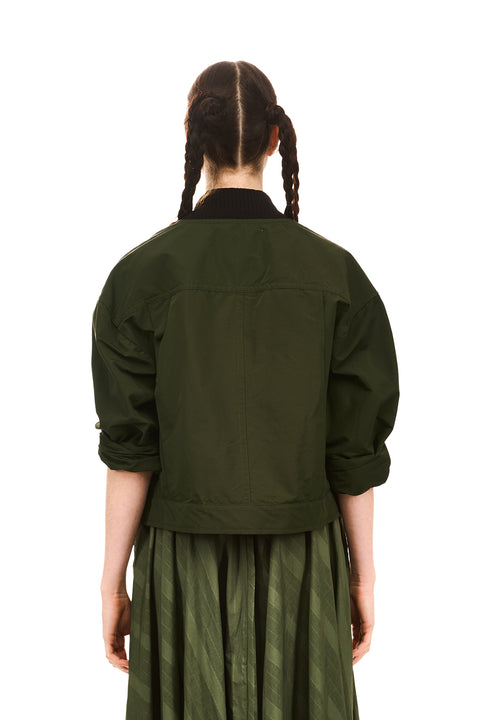 Nom*d Textbook Bomber Jacket Deep Forest Green