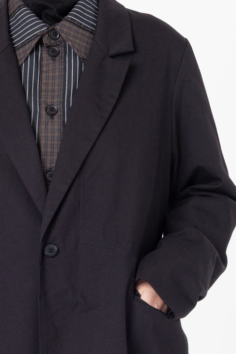 Company of Strangers Powersuit Jacket in Cotton Cavalry Black Twill