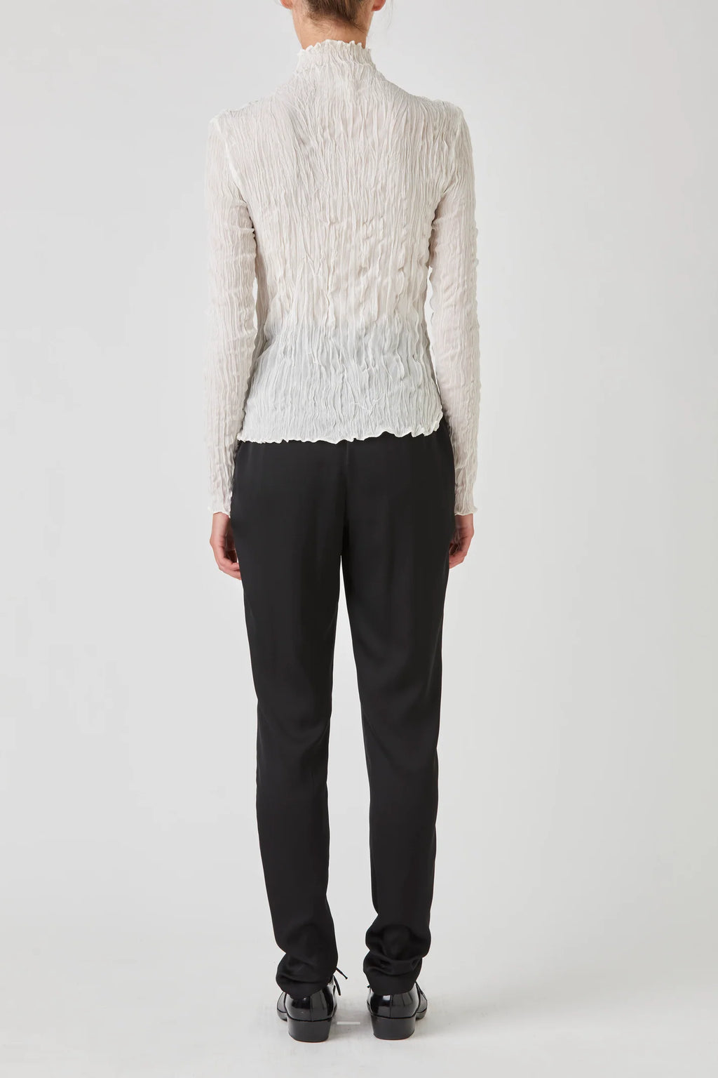 Crushed 3/4 Sleeve Beige V-Neck main image 0
